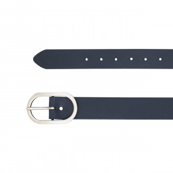 ceinture large cuir bleu jules & jenn