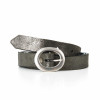 ceinture fine cuir argenté foncé jules & jenn