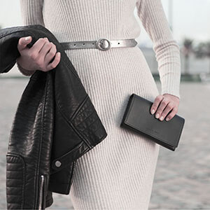ceinture fine cuir metallise argente jules & jenn