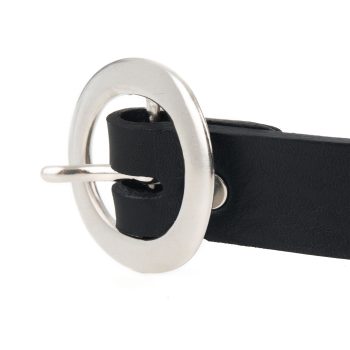 boucle de ceinture fine cuir noir jules & jenn
