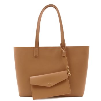 vue pochette intérieure du sac cabas cuir camel jules & jenn