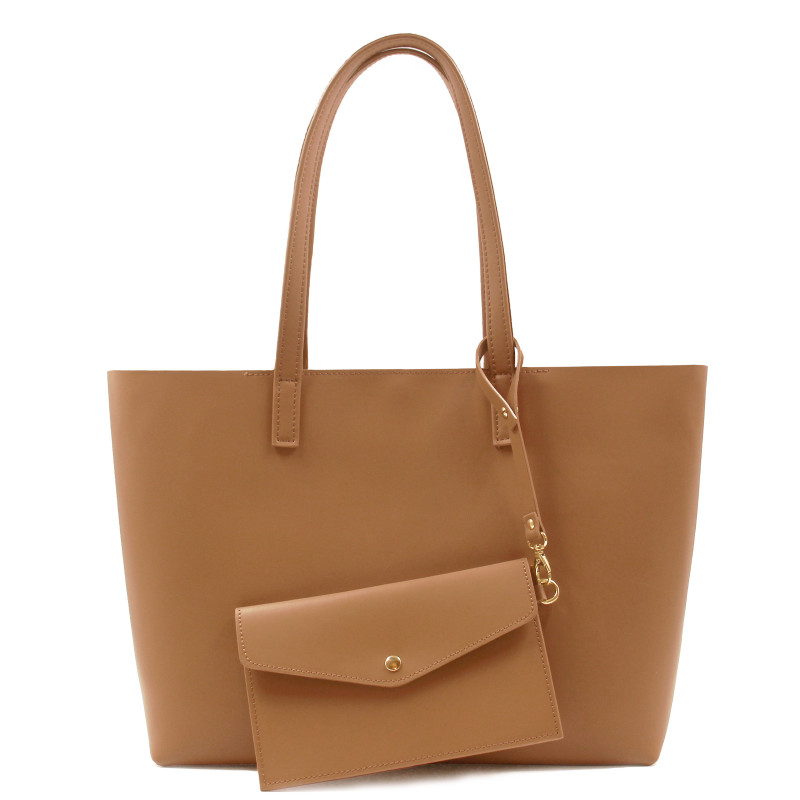 vue pochette intérieure du sac cabas cuir camel jules & jenn