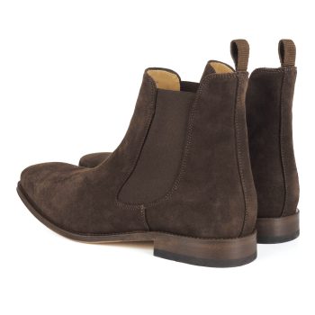 vue arriere de chelsea boots homme cuir daim marron Jules & Jenn
