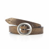 ceinture fine femme cuir metallise bronze Jules & Jenn