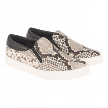slip-on ville cuir imprime python Jules & Jenn