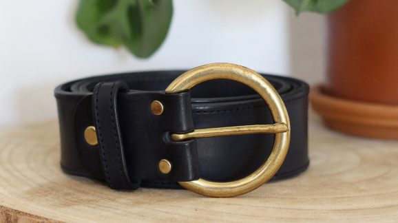 ceinture boheme cuir noir femme jules & jenn