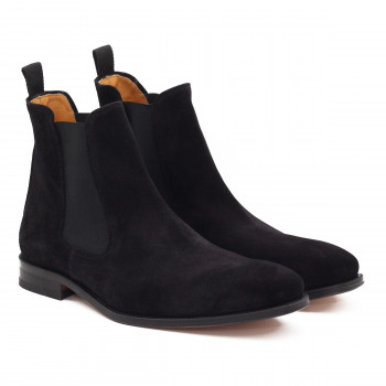 chelsea boots cuir daim noir Jules & Jenn