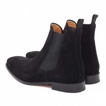 vue arriere de chelsea boots homme cuir daimnoir Jules & Jenn