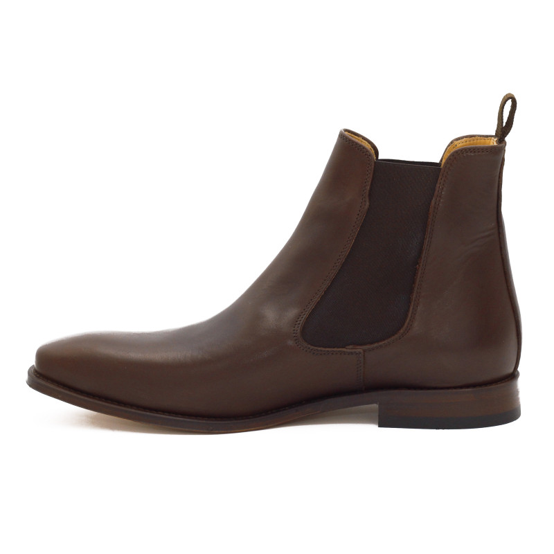 vue interieure de chelsea boots cuir marron Jules & Jenn