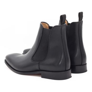 vue arriere de chelsea boots homme cuir noir Jules & Jenn