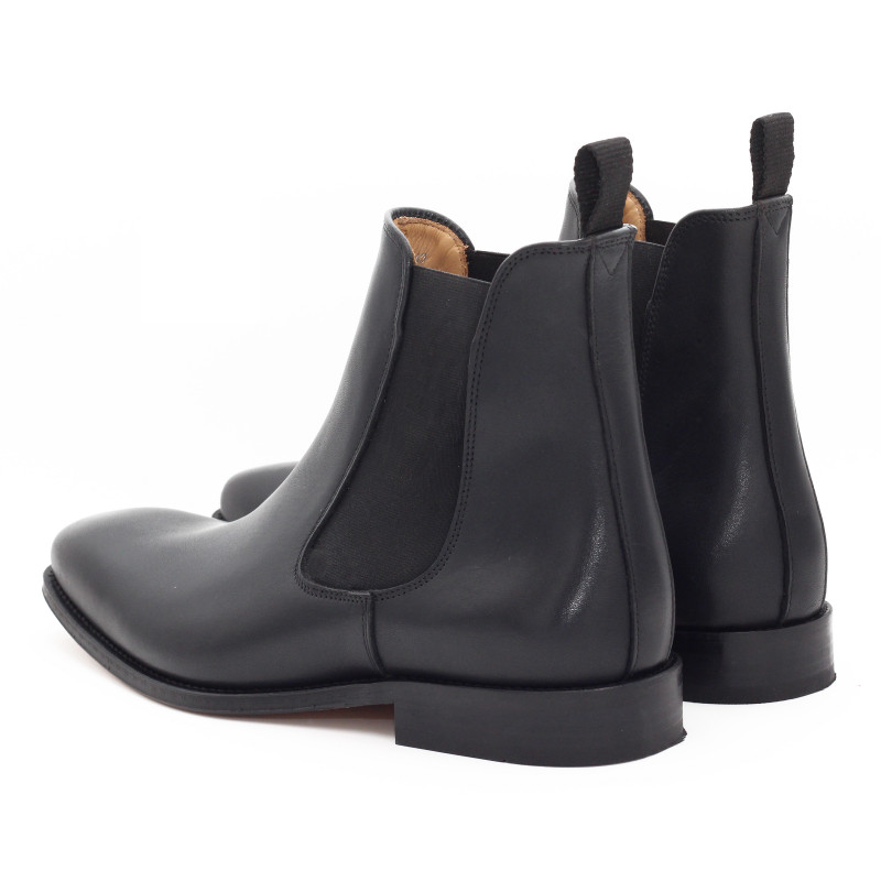 vue arriere de chelsea boots homme cuir noir Jules & Jenn