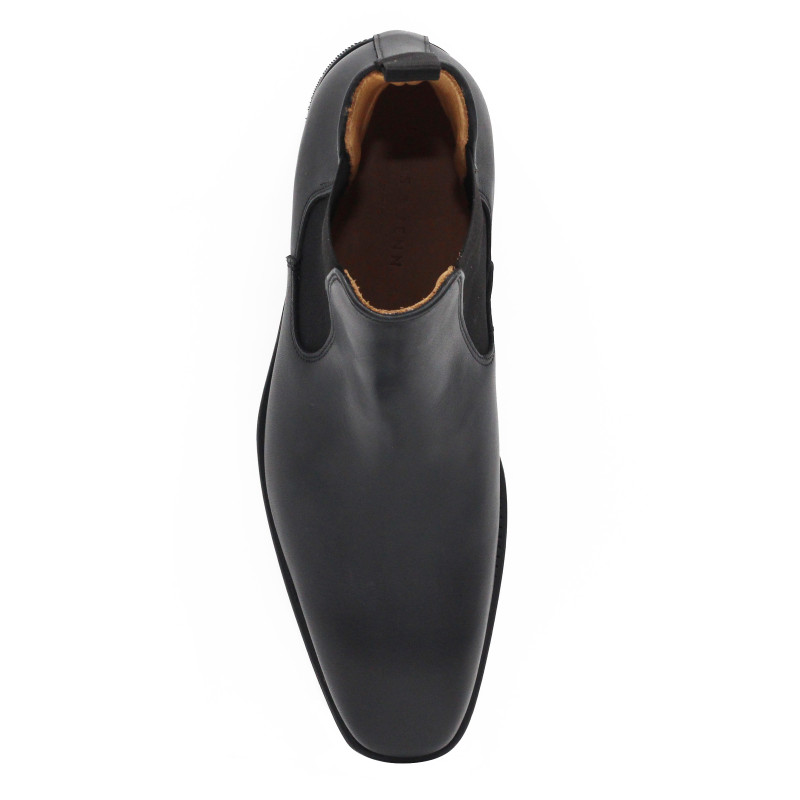 vue dessus de chelsea boots cuir noir homme Jules & Jenn