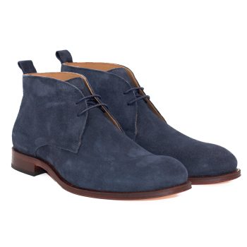 desert boots cuir daim bleu jules & jenn