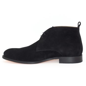 vue interieure desert boots cuir daim noir jules & jenn