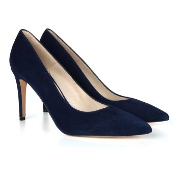 escarpins classiques cuir daim bleu Jules & Jenn