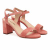 sandales à talon cuir daim rose jules & jenn