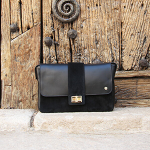 vue posee sac bandouliere cuir noir jules & jenn