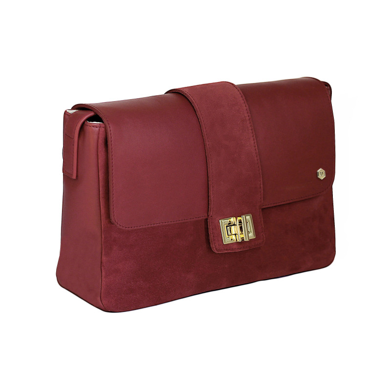 vue cote sac bandouliere cuir rouge jules & jenn