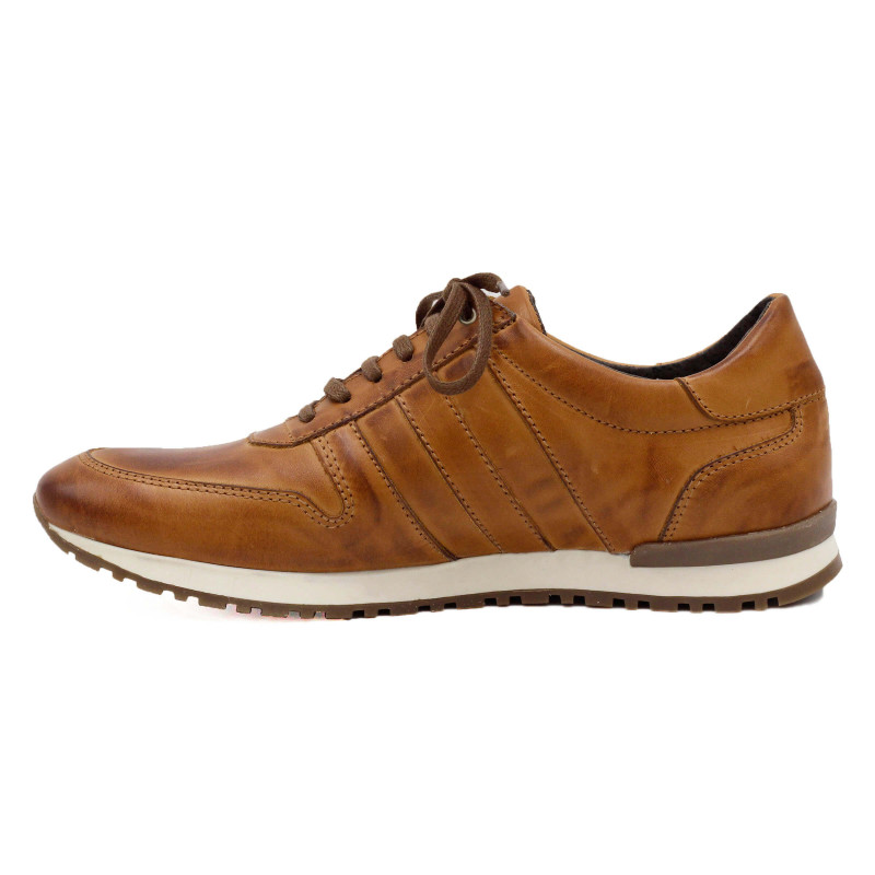 vue intérieure sneakers cuir cognac JULES & JENN