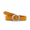 Ceinture fine cuir jaune moutarde Jules & Jenn