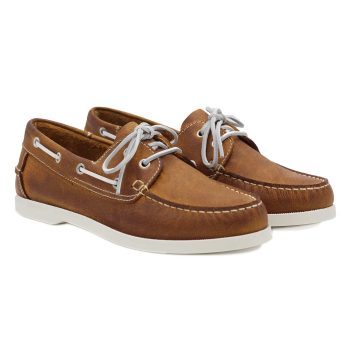 chaussures bateau cuir cognac jules & jenn