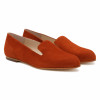 slippers plates cuir daim brique Jules & Jenn