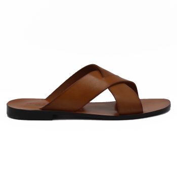 vue interieureMules plates cuir camel JULES & JENN
