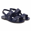 Sandales plates cuir bleu marine JULES & JENN