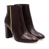 bottines talon cuir bordeaux jules & jenn