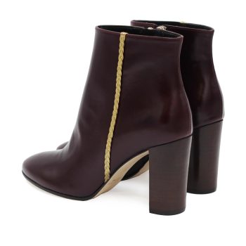 vue arriere bottines talon cuir bordeaux jules & jenn
