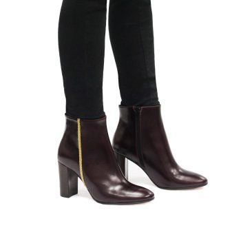 vue portee bottines talon cuir bordeaux jules & jenn