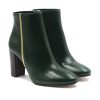 bottines talon cuir vert jules & jenn