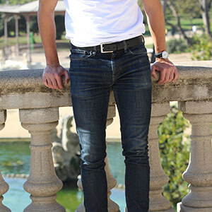 ceinture classique cuir noir jules & jenn