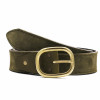 Ceinture vintage cuir daim kaki jules & jenn