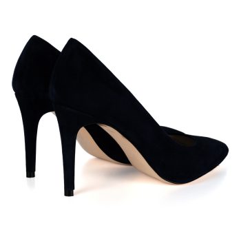 vue arrière escarpins noirs daim femme jules & jenn
