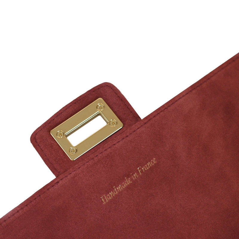 vue rabat sac bandoulière cuir rouge jules & jenn