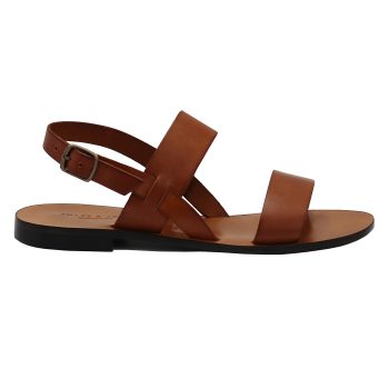 vue extérieure sandales plates cuir camel jules & jenn