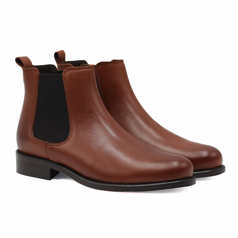 bottines chelsea cuir camel jules & jenn
