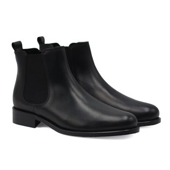 bottines chelsea cuir noir jules & jenn