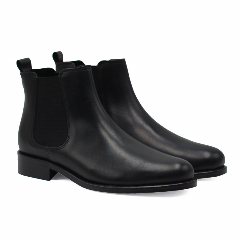 bottines chelsea cuir noir jules & jenn