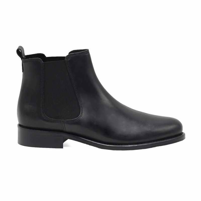 vue exterieure bottines chelsea cuir noir jules & jenn