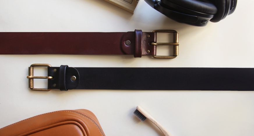ceinture week-end cuir marron noir