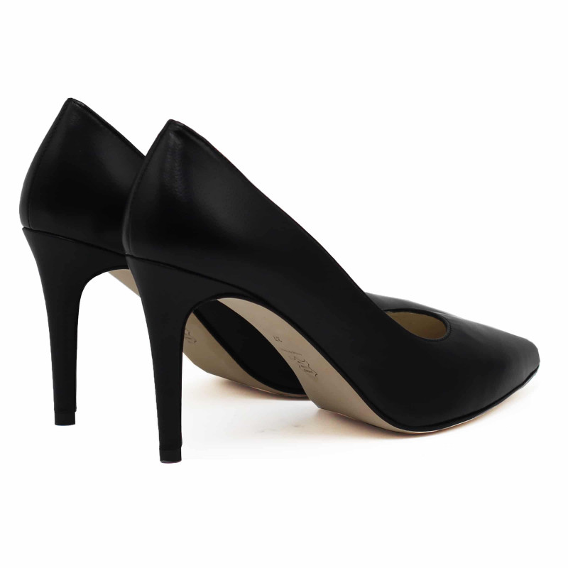 vue arriere escarpins classiques cuir noir jules & jenn