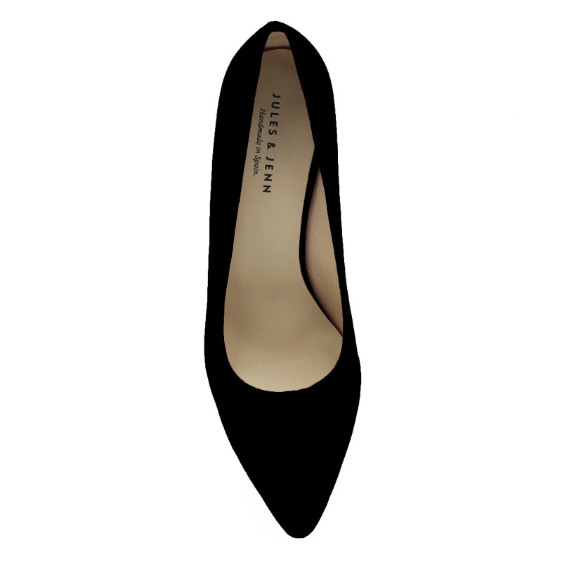 vue dessus escarpins classiques cuir noir jules & jenn