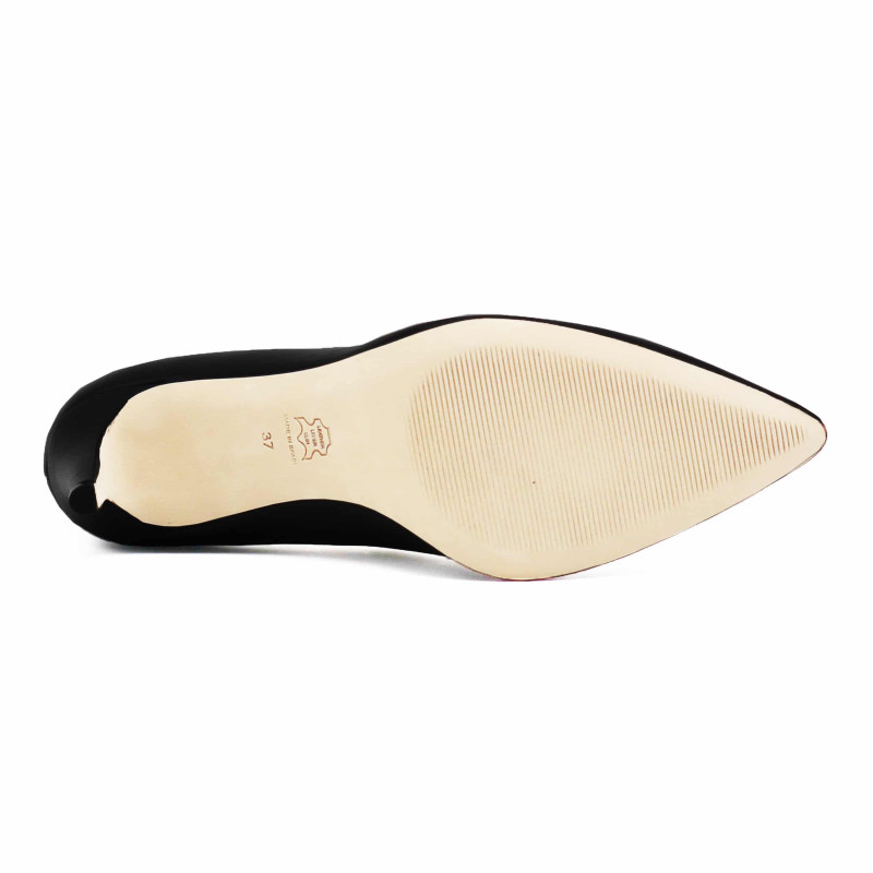 vue dessous escarpins classiques cuir noir jules & jenn