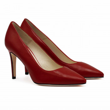 escarpins classiques cuir rouge jules & jenn