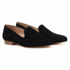 slippers classiques cuir daim noir jules & jenn
