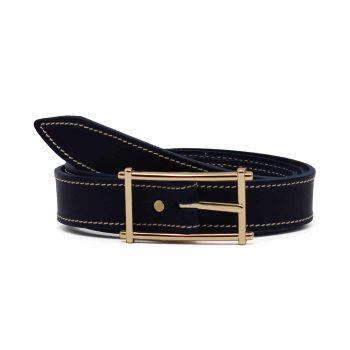 ceinture bleu cuir mademoiselle