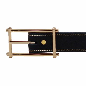 boucle ceinture bleu cuir mademoiselle