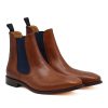 chelsea boots cuir cognac bleu jules jenn